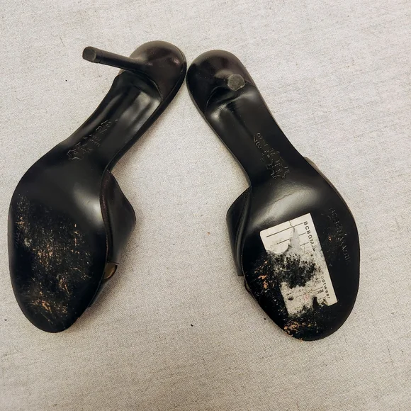 BCBG Brown Slip-On Sandal Heels - Size 7 - Picture 5 of 6